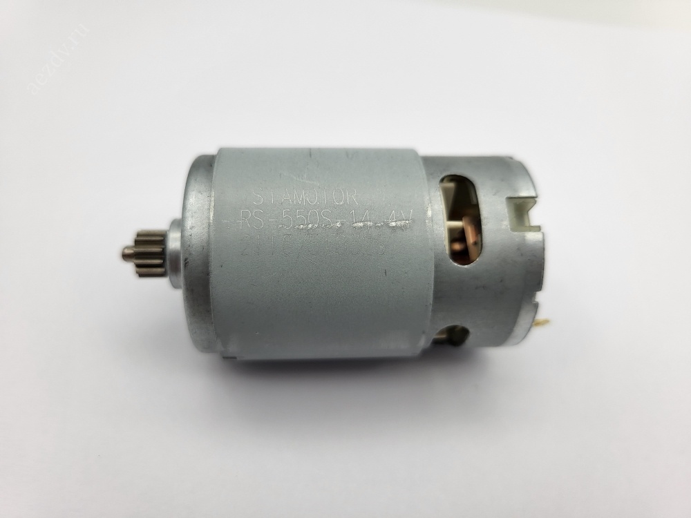 Двигатель для шуруповерта 14.4V шестерня 12з, d шестерни 8,5мм